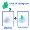 100Packs CPR Training Valves for Mask, Only for Training, One Way Valve for Training Mask - Separately Packaged -Green view 4