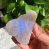 106g Moonstone Cloud Slice | Rainbow Moonstone Slab with Blue Flash | Polished Crystal Palm Stone for Intuition & Calm | Healing Desk Decor & Spiritual Gift view 4