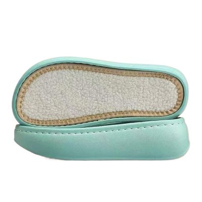 Diy Hand Knitting Materials Slippers EVA Sole Rubber Outsole Crochet Needles Indoor Slippers Platform(Deep Green,39)