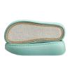 Diy Hand Knitting Materials Slippers EVA Sole Rubber Outsole Crochet Needles Indoor Slippers Platform(Deep Green,39) view 1