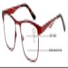 V.W.E. Men Large Metal Frame Clear Progressive Reading Glasses - Zero Power On Top - No Bubble 6035 (Maroon, 1.50, x) view 2