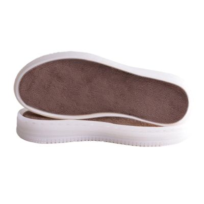 1 Pair Hand-Knitted Hook Line Soles Anti-Kick Soft Rubber Soles Anti-Slip Wearproof Shoe Repair Replacement(Deep White,35)