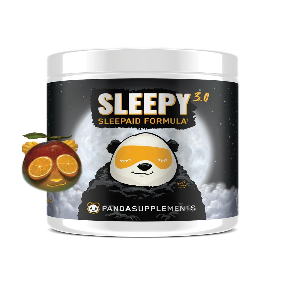 Underground Bio Labs Panda Supps Sleepy 3.0 Natural Sleep Aid Formula: 5mg Melatonin, 300mg GABA, Chamomile Extract (Citrus Mango) 30 Servings