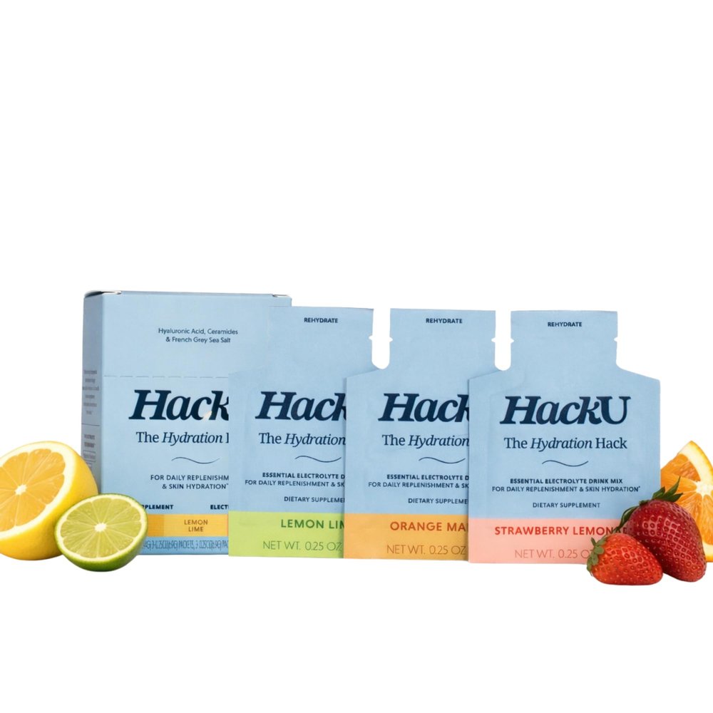 HackU Sugar-Free Electrolyte Packets for Body and Skin Hydration Support | Variety Pack | 10ct | Drink Mix