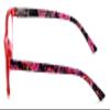 V.W.E. Women Floral Clear Progressive Reading Glasses - Zero Power on Top - No Bubble - Wide Fitment (Red, 1.00, x) view 3