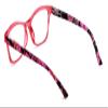 V.W.E. Women Floral Clear Progressive Reading Glasses - Zero Power on Top - No Bubble - Wide Fitment (Red, 1.00, x) view 4