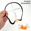 Banded Earplugs for Shooting Range (4 Pcs, Orange) Reusable Silicone Hearing Protection with Neck Band, 22dB Noise Reduction for Work, Sleep & Concerts view 4