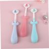 Mobestech 3 pcs Toothbrush with Soft Bristles Anti-Slip Handle Toothbrushes for Cute Decorative Three-Sided Brush for Gentle and Oral Care view 3