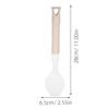 KOMBIUDA Non-Slip Long Handle Dish Brush for Pots and Pans Beige Silicone Kitchen Scrubber with Hanging Ergonomic Grip for Deep Cleaning Corners and Tough view 2