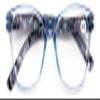 V.W.E. Women Floral Clear Progressive Reading Glasses - Zero Power on Top - No Bubble - Wide Fitment (Blue, 2.75, x) view 1
