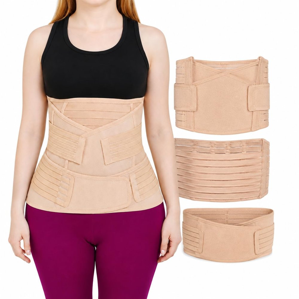 VitaliCore Postpartum Belly Band 3-in-1 for Women Adjustable Abdominal & Pelvic Support Wrap for Postpartum Recovery, C-Section & Waist Support