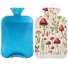 Autumn Sewant Mushrooms Hot Water Bottle with Cover 2L Large Hot Water Bag for Menstrual Cramps, Neck and Shoulder Pain Relief, Hot Cold Therapy, Hand Feet Warmer view 1