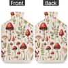 Autumn Sewant Mushrooms Hot Water Bottle with Cover 2L Large Hot Water Bag for Menstrual Cramps, Neck and Shoulder Pain Relief, Hot Cold Therapy, Hand Feet Warmer view 4
