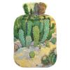 Oil Painting Desert Cacti Green hot-Water Bottle with Soft Cover, 1L hot compresses for The Body for Hand Feet Warmer view 1