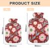 Pink Japanese Cherry Blossoms hot-Water Bottle with Soft Cover, 2L Water Bag for Pain Relief view 3
