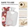 Pink Japanese Cherry Blossoms hot-Water Bottle with Soft Cover, 2L Water Bag for Pain Relief view 4