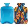 Colorful Butterfly Patterns Hot Water Bottle with Cover 2L Large Hot Water Bag for Menstrual Cramps, Neck and Shoulder Pain Relief, Hot Cold Therapy, Hand Feet Warmer view 1