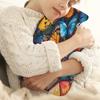 Colorful Butterfly Patterns Hot Water Bottle with Cover 2L Large Hot Water Bag for Menstrual Cramps, Neck and Shoulder Pain Relief, Hot Cold Therapy, Hand Feet Warmer view 2