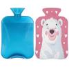 Cartoon Polar Bear Hot Water Bottle with Cover 2L Large Hot Water Bag for Menstrual Cramps, Neck and Shoulder Pain Relief, Hot Cold Therapy, Hand Feet Warmer view 1