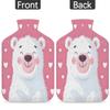 Cartoon Polar Bear Hot Water Bottle with Cover 2L Large Hot Water Bag for Menstrual Cramps, Neck and Shoulder Pain Relief, Hot Cold Therapy, Hand Feet Warmer view 4