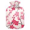 Peach Cherry hot Bottle Water Bag with Soft Cover, 1L hot Water Bag for Neck and Shoulder Pain Relief view 1