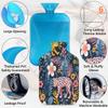 Forest Leopard Flower Hot Water Bottle with Cover 2L Large Hot Water Bag for Menstrual Cramps, Neck and Shoulder Pain Relief, Hot Cold Therapy, Hand Feet Warmer view 3