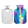 Cartoon Abstract Canyon Purple hot Waterbottle with Soft Cover, 2L Water Bags for Sore Muscle view 2