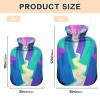 Cartoon Abstract Canyon Purple hot Waterbottle with Soft Cover, 2L Water Bags for Sore Muscle view 3