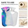 Cartoon Abstract Canyon Purple hot Waterbottle with Soft Cover, 2L Water Bags for Sore Muscle view 4