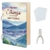 SUPERDANT The Best Things Greeting Card Organizer Mountain Gift Card Holder Cards Keeper Storage Keepsake Book Binder Birthday Post Cards Photo Album Holder with Punch 20 pcs Inner Pockets Gifts view 1