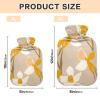 Henri Style Daffodil Bronze Travel hot Water Bottle with Soft Cover, 1L Warm Compress for Hot and Cold Therapies view 3