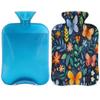 Butterfly Flower Paintings Hot Water Bottle with Cover 2L Large Hot Water Bag for Menstrual Cramps, Neck and Shoulder Pain Relief, Hot Cold Therapy, Hand Feet Warmer view 1