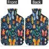 Butterfly Flower Paintings Hot Water Bottle with Cover 2L Large Hot Water Bag for Menstrual Cramps, Neck and Shoulder Pain Relief, Hot Cold Therapy, Hand Feet Warmer view 4