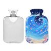 Waves Colorful Fish Cute hot Water Bottle with Soft Cover, 1L Warmer Bag for Hand Feet Warmer view 2