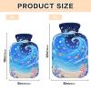 Waves Colorful Fish Cute hot Water Bottle with Soft Cover, 1L Warmer Bag for Hand Feet Warmer view 3