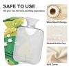 Cartoon White Sheep Green Yellow Farm hot Water Bottles with Soft Cover, 2L hot Compress Bag for Period Cramps view 4