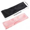 2Pcs Satin Eye Mask Sleep Mask, Adjustable Blindfold Soft Satin Eye Covers Gift for Travel, Nap, Meditation,157cm/62inch (Black+Pink Upgrade) view 2
