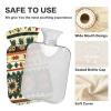 Traditional Ethnic Patterns Boho Cute hot Water Bottle with Soft Cover, 1L hot Compress Bag for Sore Muscle view 4