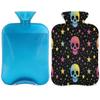 Colorful Skull Star Hot Water Bottle with Cover 2L Large Hot Water Bag for Menstrual Cramps, Neck and Shoulder Pain Relief, Hot Cold Therapy, Hand Feet Warmer view 1