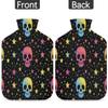 Colorful Skull Star Hot Water Bottle with Cover 2L Large Hot Water Bag for Menstrual Cramps, Neck and Shoulder Pain Relief, Hot Cold Therapy, Hand Feet Warmer view 4