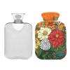 Flowers Travel hot Water Bottle with Soft Cover, 1L hot compresses for The Body for Menstrual Cramps view 2