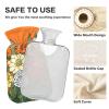 Flowers Travel hot Water Bottle with Soft Cover, 1L hot compresses for The Body for Menstrual Cramps view 4