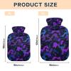 Camouflage Purple Black Blue hot-Water Bottle with Soft Cover, 1L hot Water Bag for Hot and Cold Therapies view 3