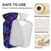 Camouflage Purple Black Blue hot-Water Bottle with Soft Cover, 1L hot Water Bag for Hot and Cold Therapies view 4