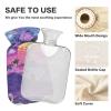 Crane Sunset Tropical Vapor Wave Style hot-Water Bottle with Soft Cover, 1L Water Bottle Bag for Neck and Shoulder Pain Relief view 4