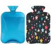 Color Star Pattern Hot Water Bottle with Cover 2L Large Hot Water Bag for Menstrual Cramps, Neck and Shoulder Pain Relief, Hot Cold Therapy, Hand Feet Warmer view 1