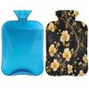 Simple Yellow Flower Hot Water Bottle with Cover 2L Large Hot Water Bag for Menstrual Cramps, Neck and Shoulder Pain Relief, Hot Cold Therapy, Hand Feet Warmer view 1