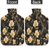 Simple Yellow Flower Hot Water Bottle with Cover 2L Large Hot Water Bag for Menstrual Cramps, Neck and Shoulder Pain Relief, Hot Cold Therapy, Hand Feet Warmer view 4