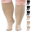 AMITOFO 6 Pairs Wide Calf Compression Socks 20-30mmHg for Men & Women, Plus Size Extra Support for Circulation, Swelling, Travel, Nurses, All Day Wear view 1