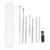 Yardwe Stainless Steel Earwax Removal Kit with Double-Headed Spiral Spring Picks Cleaning Brush and Storage Case Rotating Ear Cleaners for Safe Wax Removal and Massage view 1